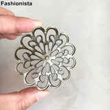 30 pcs Large Flowers 60mm Metal Stamping Sunflower Bead Caps