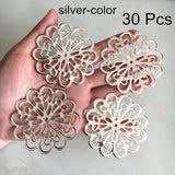 30 pcs Large Flowers 60mm Metal Stamping Sunflower Bead Caps