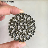 30 pcs Large Metal Filigree Flower For DIY Crafts & Jewelry, Gold/Silver/Bronze