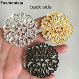 30 pcs Large Metal Filigree Flower For DIY Crafts & Jewelry, Gold/Silver/Bronze