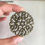 30 pcs Large Metal Filigree Flower For DIY Crafts & Jewelry, Gold/Silver/Bronze
