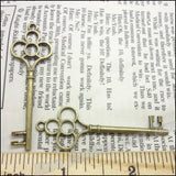 30 pcs Vintage Charms Key Pendant Antique bronze DIY Metal Jewelry Making