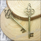 30 pcs Vintage Charms Key Pendant Antique bronze DIY Metal Jewelry Making