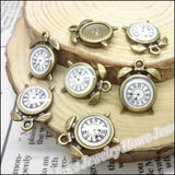 30pcs Vintage Charms Watches Pendant Antique Bronze DIY Jewelry Making