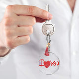 Acrylic Keychain Blanks with Tassel 30-Piece Set