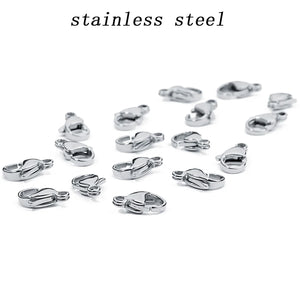 30Pcs Gold-Plated Stainless Steel Hook Necklace & Bracelet Chain Accessories