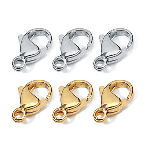 30Pcs Gold-Plated Stainless Steel Hook Necklace & Bracelet Chain Accessories