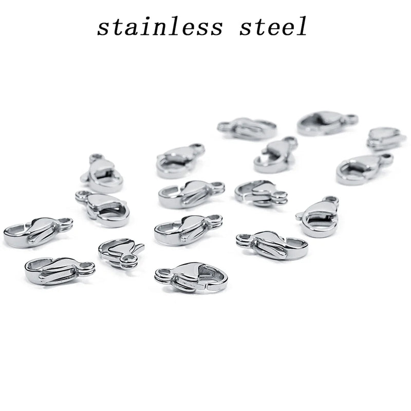 30Pcs Gold-Plated Stainless Steel Hook Necklace & Bracelet Chain Accessories