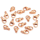 30Pcs Gold-Plated Stainless Steel Hook Necklace & Bracelet Chain Accessories