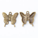 30 Retro Metal Butterfly Pendant for DIY Jewelry Making