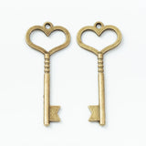 30 Retro Metal Zinc Alloy Key Pendant for DIY Jewelry Necklace Making