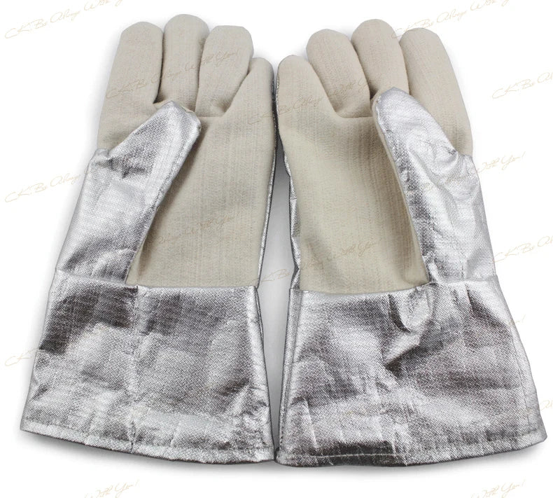 Industrial Heat-Resistant Gloves 300-400 Degrees Aluminum Foil