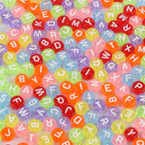 300/500Pcs Acrylic Letter Beads 4x7mm Alphabet Spacer DIY Bracelets