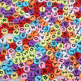 300/500Pcs Acrylic Letter Beads 4x7mm Alphabet Spacer DIY Bracelets