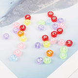 300/500Pcs Acrylic Letter Beads 4x7mm Alphabet Spacer DIY Bracelets