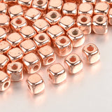 300/500pcs CCB Square Cubic Beads KC Silver Spacer Beads for Jewelry Making