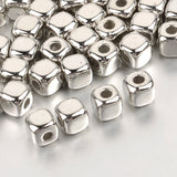 300/500pcs CCB Square Cubic Beads KC Silver Spacer Beads for Jewelry Making