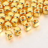 300/500pcs CCB Square Cubic Beads KC Silver Spacer Beads for Jewelry Making