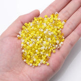 300/600/1500pcs 3mm Mix Yellow Czech Glass Seed Spacer Beads