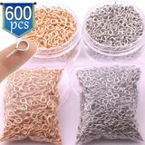 300/600pcs Small Stainless Steel Eye Pins for DIY Jewelry Making