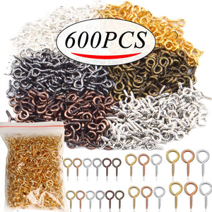 300/600pcs Small Stainless Steel Eye Pins for DIY Jewelry Making