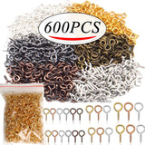 300/600pcs Small Stainless Steel Eye Pins for DIY Jewelry Making
