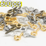 300/600pcs Small Stainless Steel Eye Pins for DIY Jewelry Making