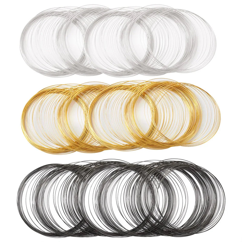 300 Circles/set 0.6mm Memory Wire For Jewelry DIY 3 Colors Beading Wire