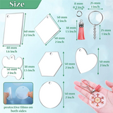 300 PCS Clear Acrylic Blanks for Vinyl Resin Ornament Engrave