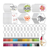 300 PCS Clear Acrylic Blanks for Vinyl Resin Ornament Engrave