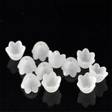 300PCs Frosted Flower Acrylic Spacer Beads 10x9mm