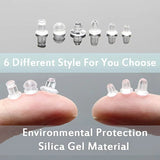 300 Pairs Clear Earring Safety Backs Stopper 2mm