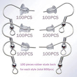 300 Pairs Clear Earring Safety Backs Stopper 2mm