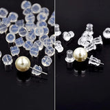 300 Pairs Clear Earring Safety Backs Stopper 2mm