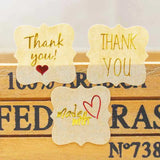 300 Pcs Thank You Red Heart Label HandMade With Love Stickers