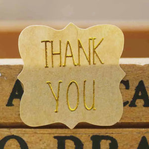 300 Pcs Thank You Red Heart Label HandMade With Love Stickers