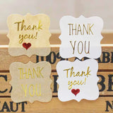 300 Pcs Thank You Red Heart Label HandMade With Love Stickers