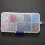 300 Pcs Glass Beads, 8mm Crystal Beads for Jewelry Making