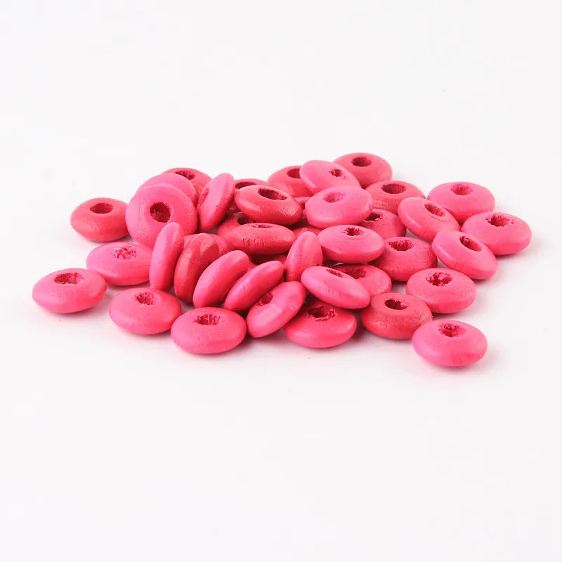 300 Pcs Wooden Bead Spacer Beads for DIY Crafts Baby Pacifier Clip Toys