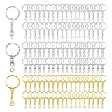 300 Pieces Split Key Ring with Chain Jump Rings Silver Metal Parts