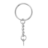 300 Pieces Split Key Ring with Chain Jump Rings Silver Metal Parts