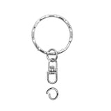 300 Pieces Split Key Ring with Chain Jump Rings Silver Metal Parts