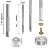 300 Sets Leather Rivets Double Cap Rivet Tubular Metal Studs with Punch Pliers