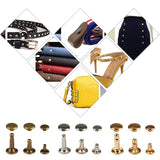 300 Sets Leather Rivets Double Cap Rivet Tubular Metal Studs with Punch Pliers