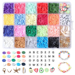 Polymer Clay Bead Kit for Bracelet Making with Fruit Beads