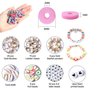 Polymer Clay Bead Kit for Bracelet Making with Fruit Beads