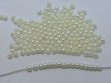 3000 pcs Ivory Faux Pearl 3mm Round Beads Seed Beads Decorative Accessories