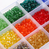 3000Pcs 4mm Crystal Bicone Glass Beads for Jewelry Making