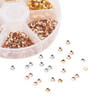 3000Pcs Metal Iron Bead Caps 4x0.7mm