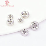 20PCS 4MM 5MM 6MM Round Spacer Beads 24K Plated Brass DIY Jewelry